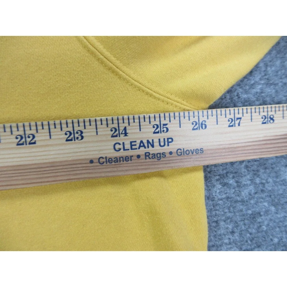 True Religion Hoodie Mens 2XL Yellow Full Zip Fleece Sweatshirt Buddha Star